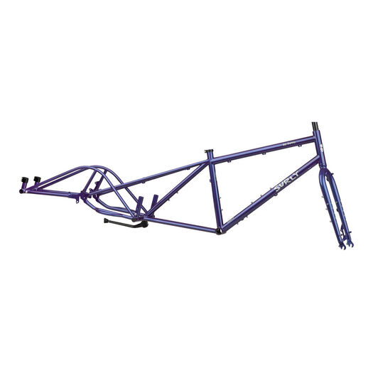 SURLY Big Dummy Longbike, Cargo Frameset 4130 Cr-Mo Frame & Fork with Disc Mounts Brusied Ego Purple click to zoom image