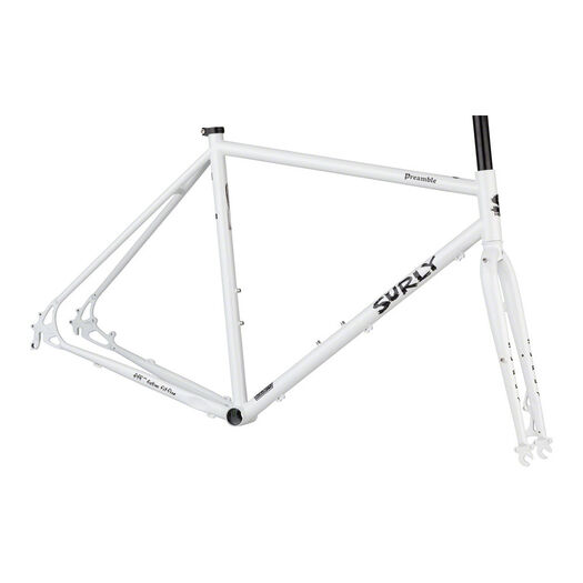 SURLY Preamble Frameset 650b All Road Disc, Butted 4130 Cr-Mo inc Cr-Mo Fork. 100/135mm QR Thorfrost White click to zoom image