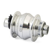SP PL-6 Power Dynamo Hub Front - 6V-3W - 15x100mm Thru-Axle type. Centrelock Disc. For 26"/700c wheels Silver 32H