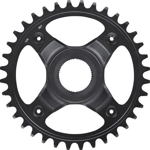 SHIMANO STEPS SM-CRE70-12-B chainring, 36T for chainline 53 mm, without chainguard, black click to zoom image