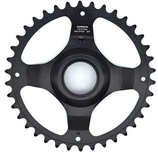 SHIMANO STEPS CR-ET600 chainring, 38T without chain guard, for chain line 50 mm, silver click to zoom image
