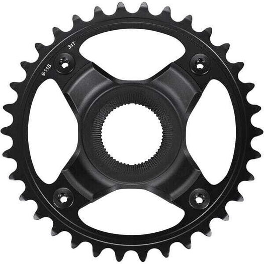 SHIMANO STEPS SM-CRE70-B chainring, 11-speed, 34T without chain guard, for chain line 55 mm click to zoom image
