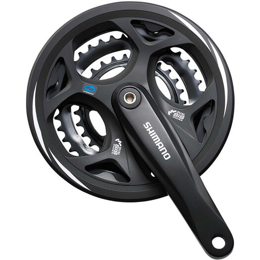 SHIMANO FC-M311 Altus square taper chainset, 8speed, 48/38/28T, black, 175mm click to zoom image