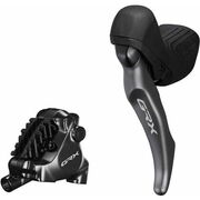 SHIMANO BL-RX820 GRX hydraulic disc brake lever bled with BR-RX820 calliper, left rear