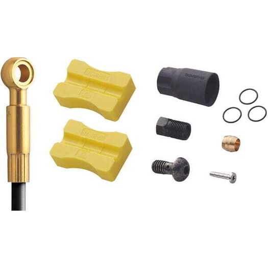 SHIMANO SM-BH90 hose for Saint M820 long banjo, rear, 1700mm, black/gold click to zoom image
