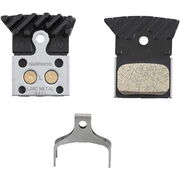 SHIMANO L04C disc pads & spring, alloy/stainless back with cooling fins, metal sintered