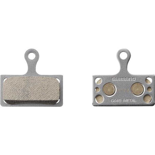 SHIMANO G04S disc pads & spring, steel back, metal sintered click to zoom image