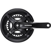 SHIMANO FC-TY501 chainset 46 / 30, double, 7 / 8-speed, 175 mm, with chainguard, black