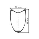 DT SWISS CRC 1100 SPLINE disc, carbon tubular 38 x 26mm, rear click to zoom image