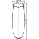 DT SWISS ARC 1100 DICUT wheel, carbon clincher 80 x 17 mm rim, rear click to zoom image
