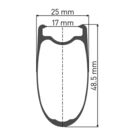 DT SWISS ARC 1100 DICUT wheel, carbon clincher 48 x 17 mm rim, rear click to zoom image