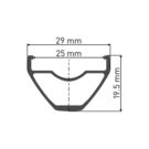 DT SWISS X 1900 wheel, 25 mm rim, 15 x 110 m BOOST axle, 29 inch front click to zoom image