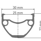 DT SWISS HU 1900 wheel, 25 mm rim, 135mm QR axle, 700c rear click to zoom image