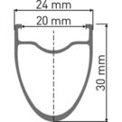 DT SWISS T 1800 track wheel, clincher 30 mm, front click to zoom image