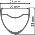 DT SWISS ER 1600 SPLINE disc brake wheel, clincher 23 x 22 mm, rear click to zoom image