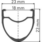 DT SWISS P 1800 SPLINE wheel, clincher 23 x 18 mm, front click to zoom image