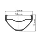 DT SWISS F 1900 wheel, 30 mm rim, 12 x 157 mm axle, 27.5 inch rear Shimano HG click to zoom image