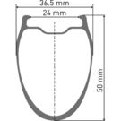 DT SWISS GRC 1400 SPLINE disc brake wheel, carbon clincher 50 x 24 mm, 700c front click to zoom image